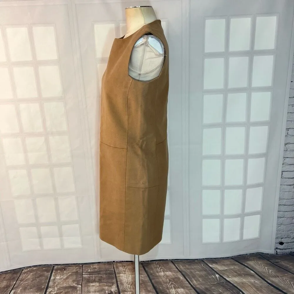 Nellie Partow tan sleeveless business professional sheath dress size 8 - Image 6