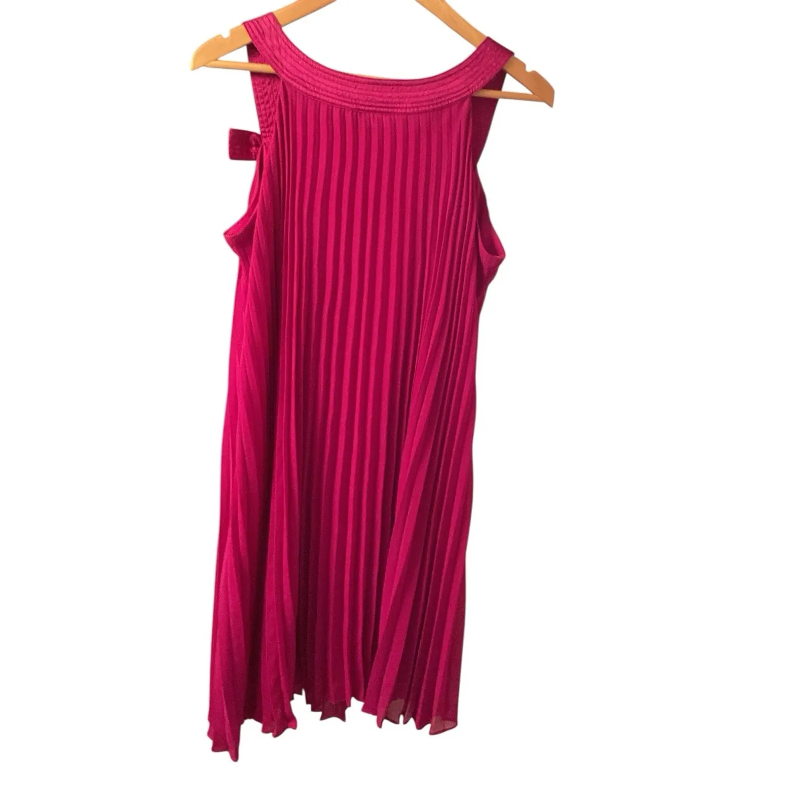 Amanda Lane Pink accordion chiffon ruffle dress size‎ 10 - Image 2