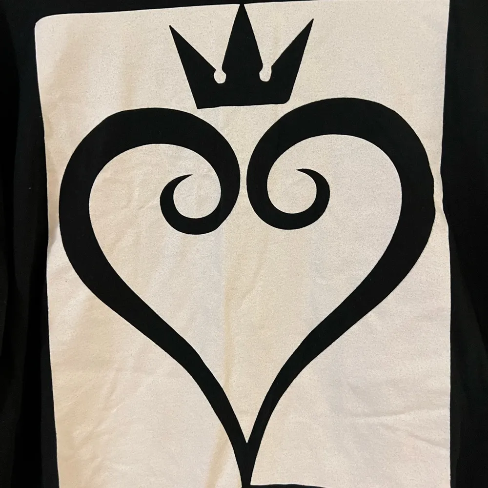 Disney Kingdom Hearts Graphic Logo Black T-Shirt Womens Tee Size XL - Image 2