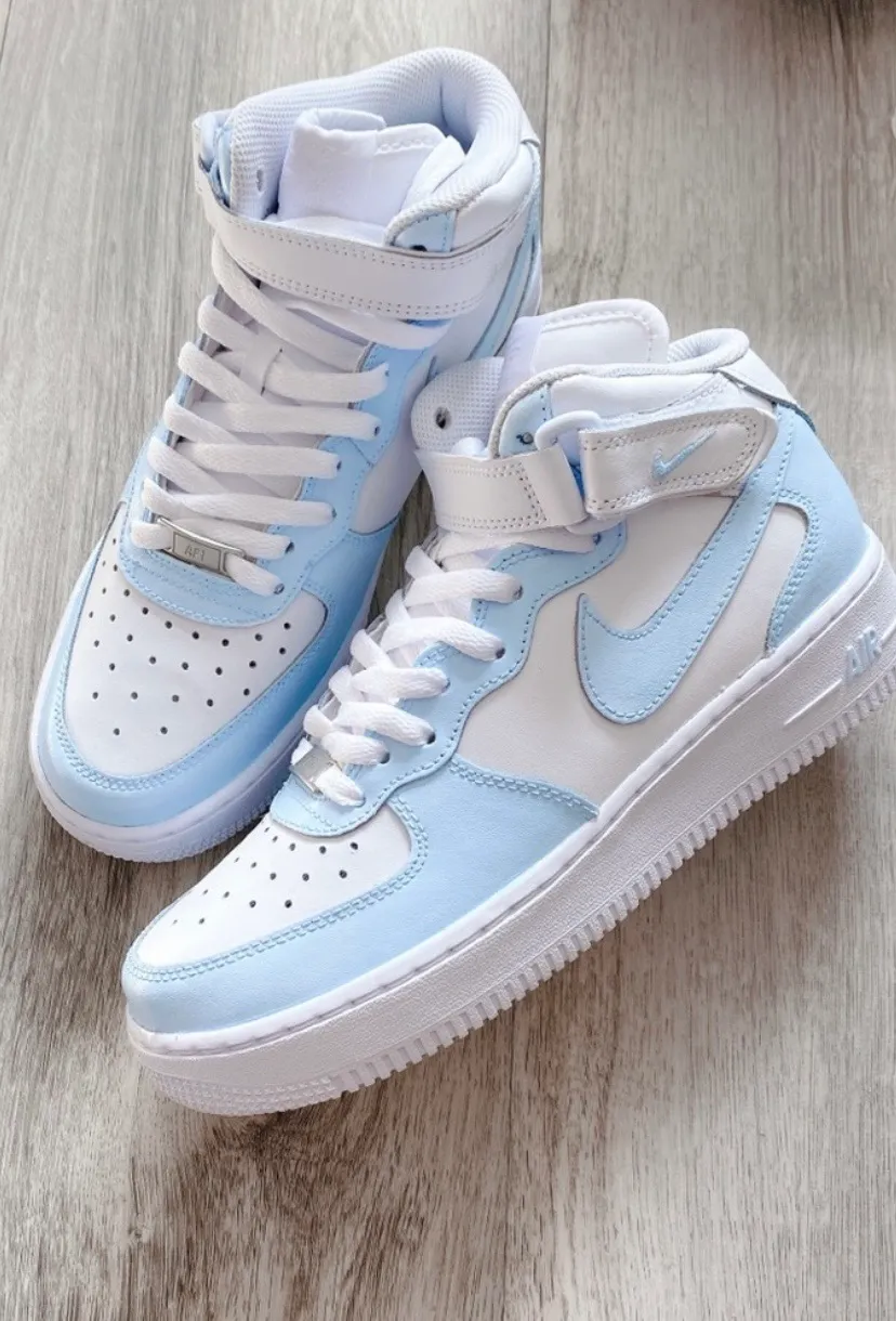 Custom Air Force 1 baby blue Size 9.5 - Image 3