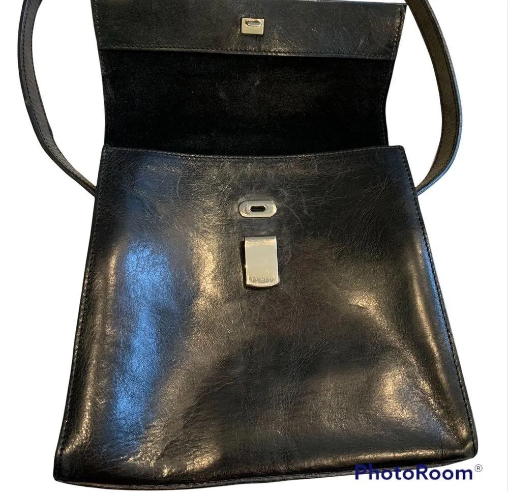 Vintage Furla Black Leather Shoulder Bag - Image 11