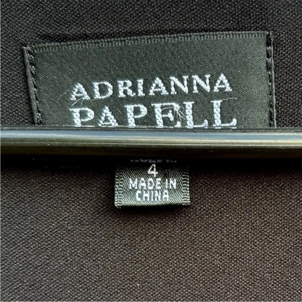 NWT Adrianna Papell Fit Flare Ruched Waist
Lace Panel V Neck Twirl Skirt Dress 4 - Image 11