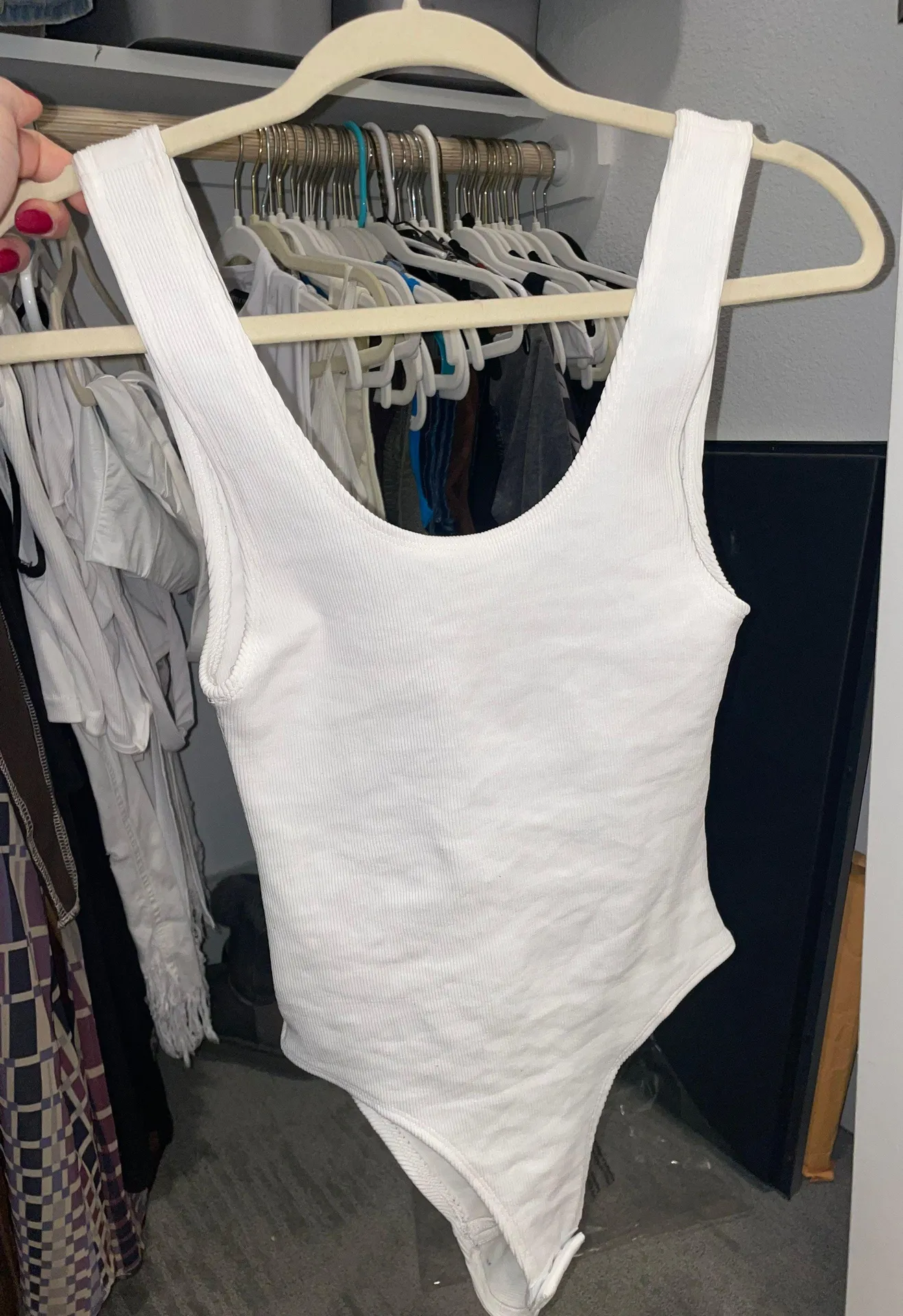 Adika Pain White Ribbed Bodysuit  - Image 2