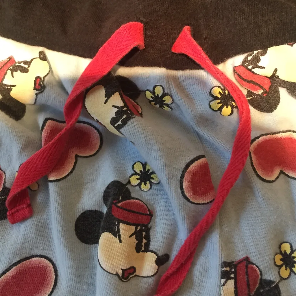 Disney Vintage Minnie Mouse Drawstring Pajama Bottoms - Image 4