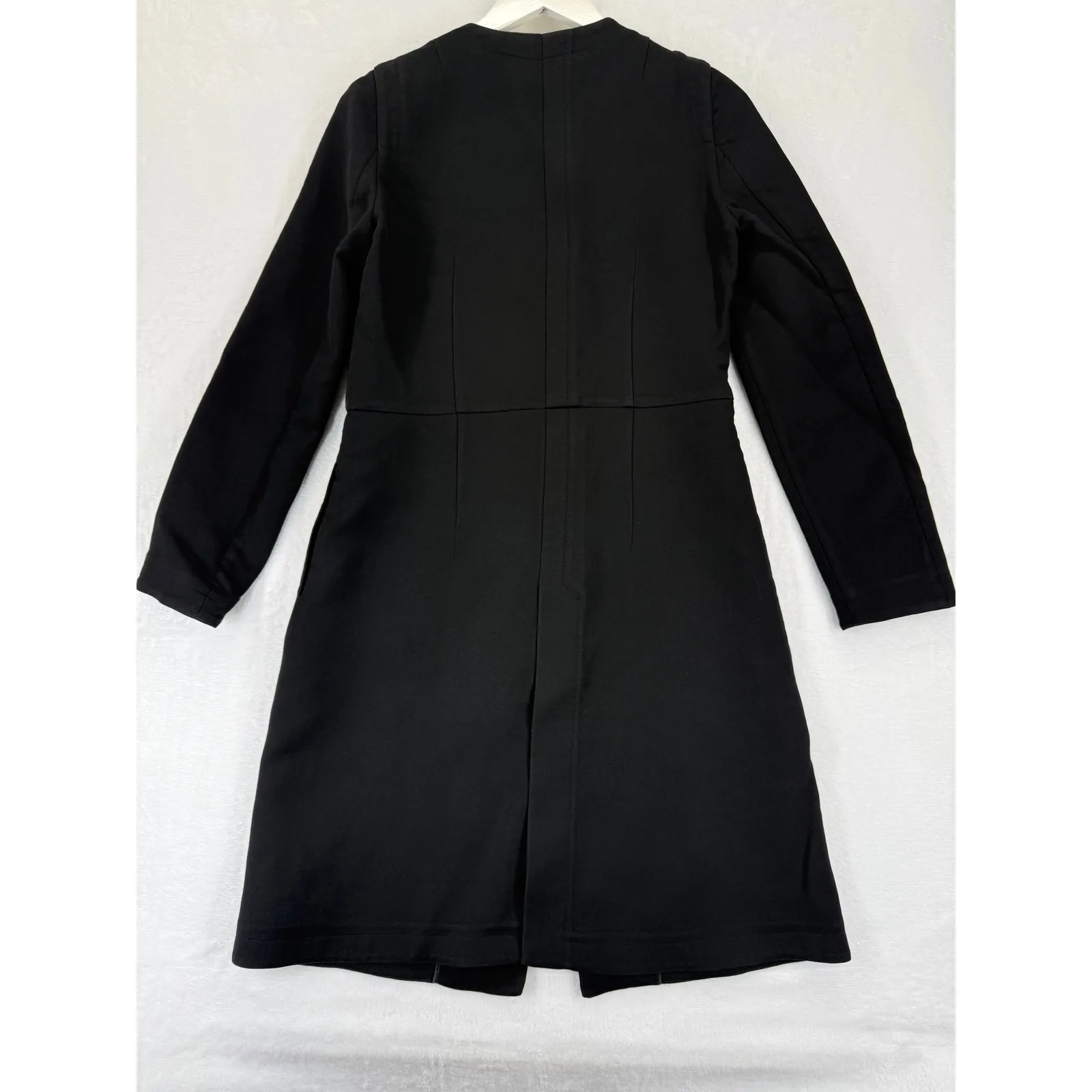 MARNI Black Silk Wool Blend Button Front Midi Coat Jacket Size 44 US 8 Italy - Image 10