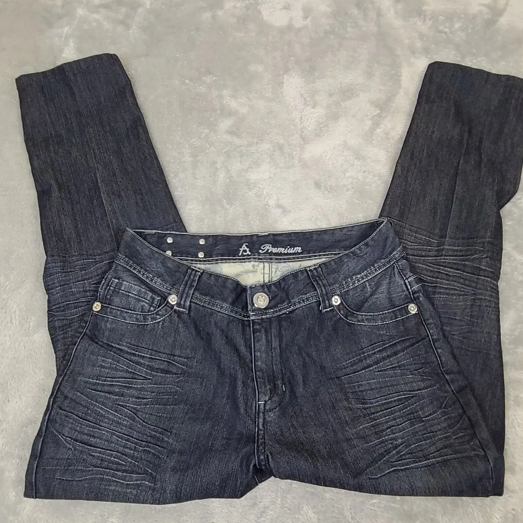 Women's Ashley Stewart Denim Blue Jeans Size 14W Premium‎ 34x31 - Image 13