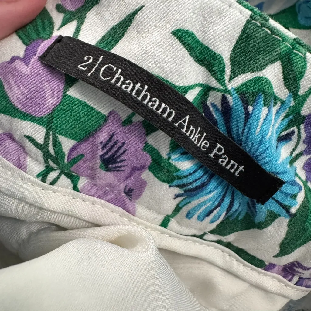 Talbots Floral Chatham Ankle Pants Women’s Size 2 Glorious Garden Ankle Length - Image 10