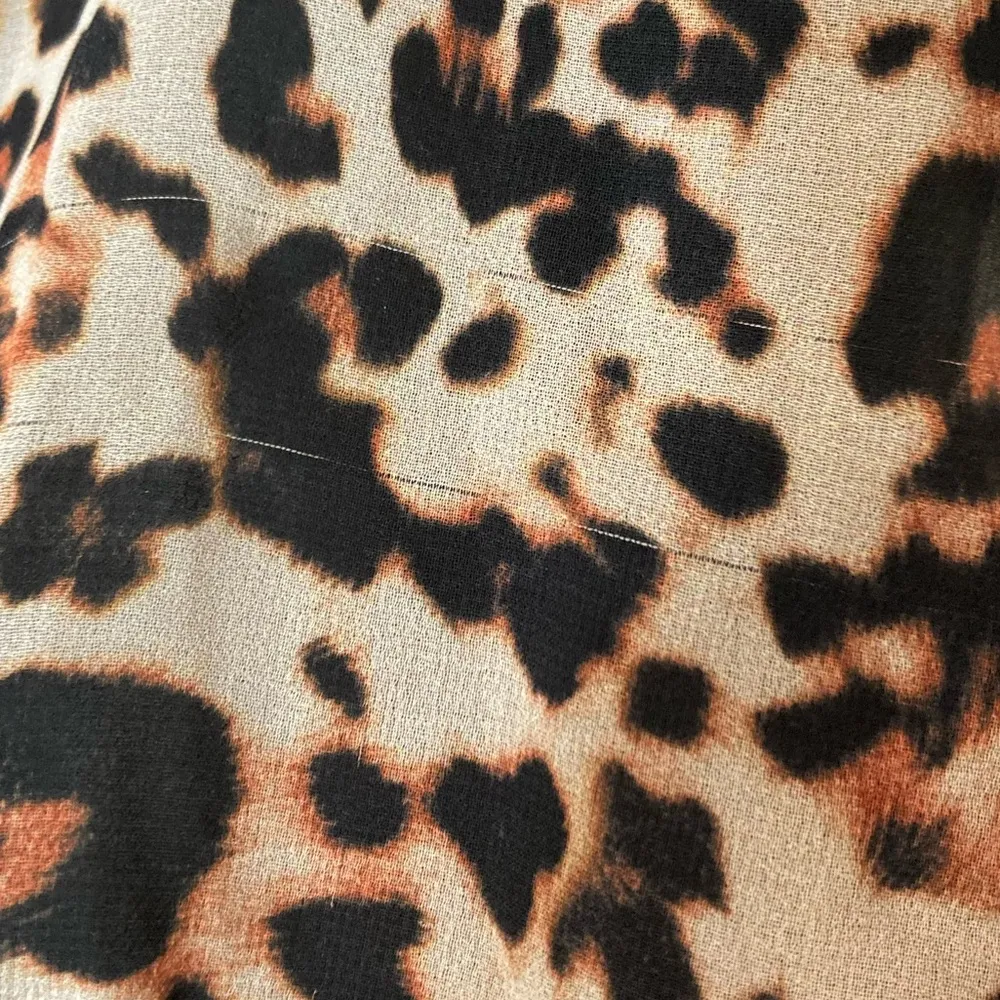 BEBE animal print sheer lace up blouse - Image 5