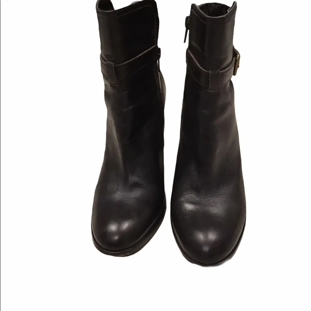 Antonio Melani Chocolate Brown Leather Ankle Boots - Image 4