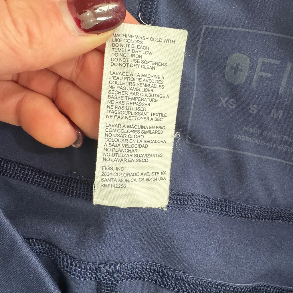 Figs Women's Skinny Leg Scrubs Navy Blue XL - Image 12