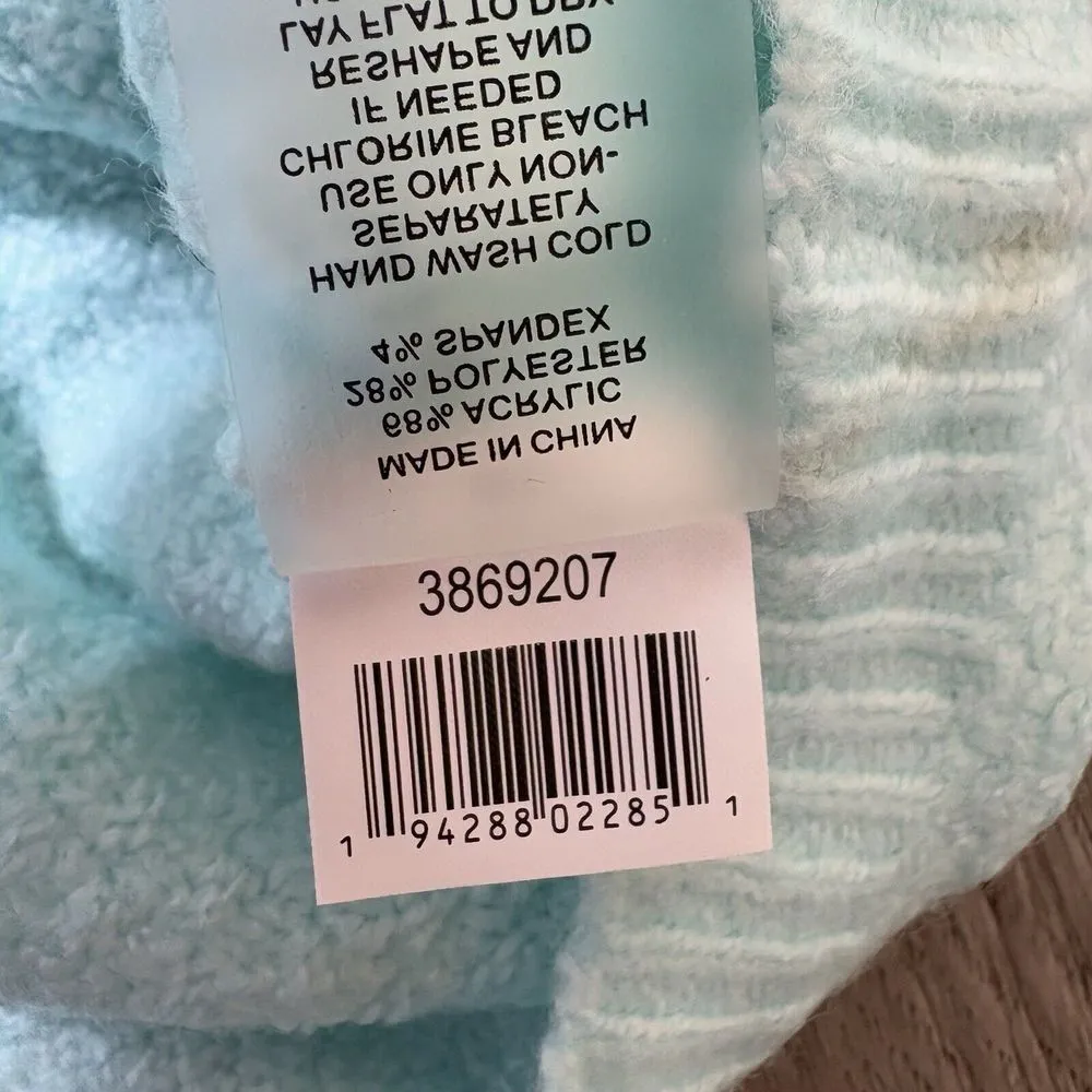 COURT & ROWE‎ Hooded Cable Knit Bennett Sweater Cool Mint Green Size M Size M - Image 8