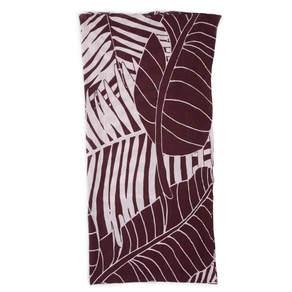 new Liebeskind Berlin ஐ Jungle Leaf Print Slightly Sheer Scarf ஐ Made in India ஐ - Image 4