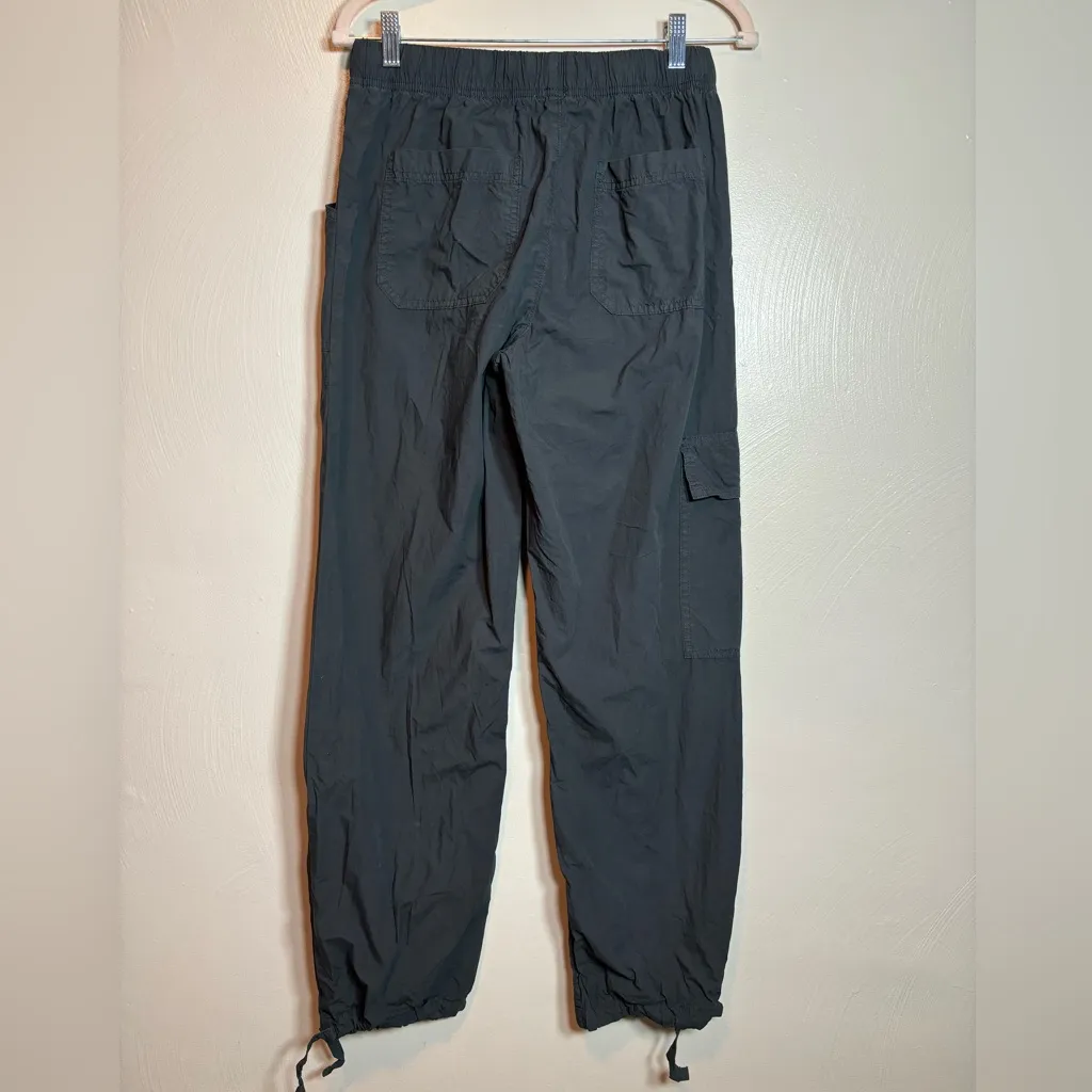 Aerie American Eagle Baggy Cargo Pant Skater Smoked Gray Drawstring‎ Small - Image 5