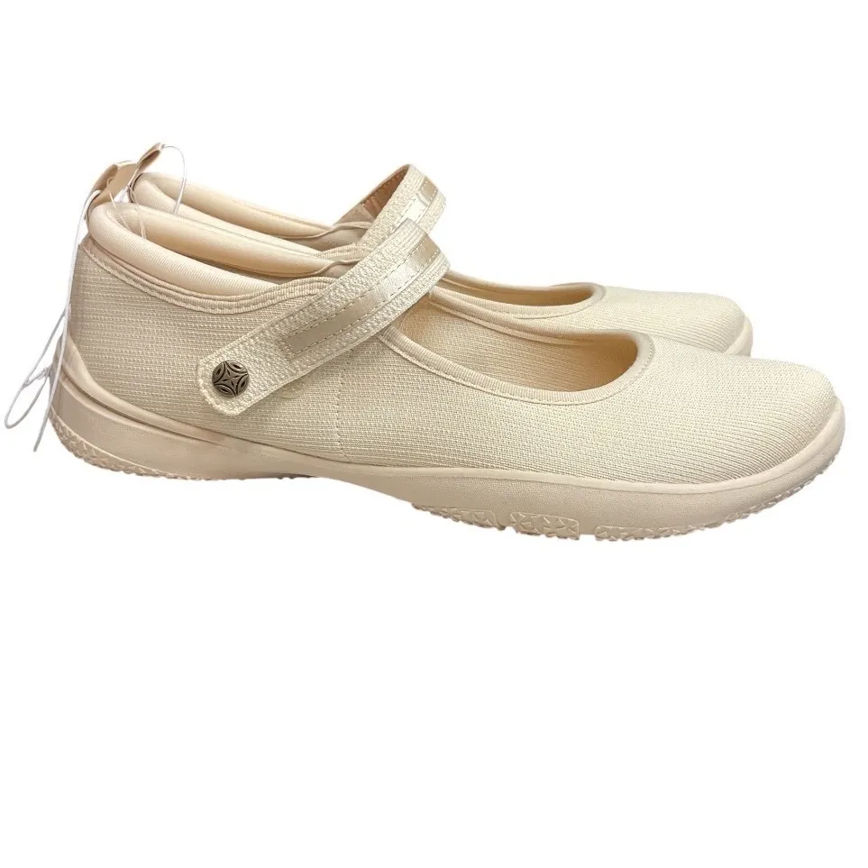 Jsport Women's Melody Cushioned Memory Foam Casual Flat Shoes Cream Size 10 NWB - Image 2