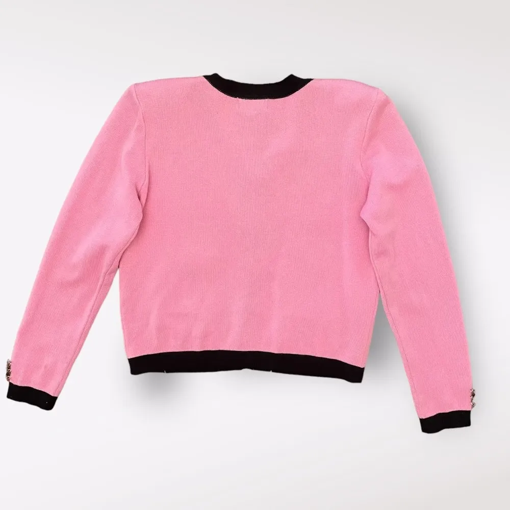 Episode by Carolyn Wight Freeman Vintage Pink‎ Wool Cardigan Size M Pink Size M - Image 5