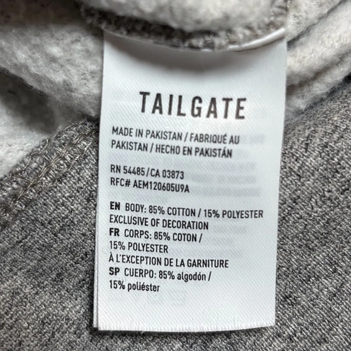 Tailgate Ohio State Buckeyes Cropped Zip Up Hoodie Gray Small - Image 6