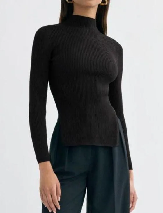 Aritzia Babaton Sculpt Knit Tie-back Longsleeve - Image 3