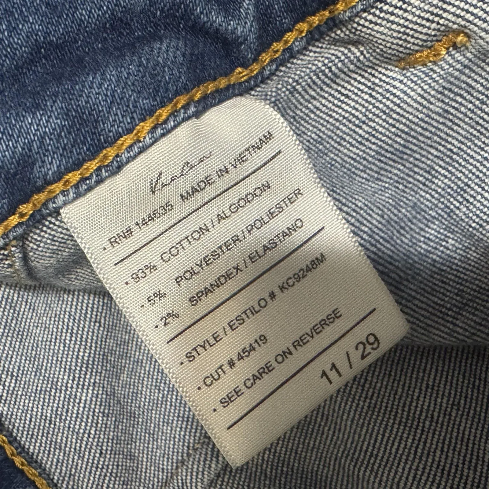 KanCan Jeans Women 11/29 Blue High Rise Flare Stretch Denim Medium Wash wide leg - Image 10