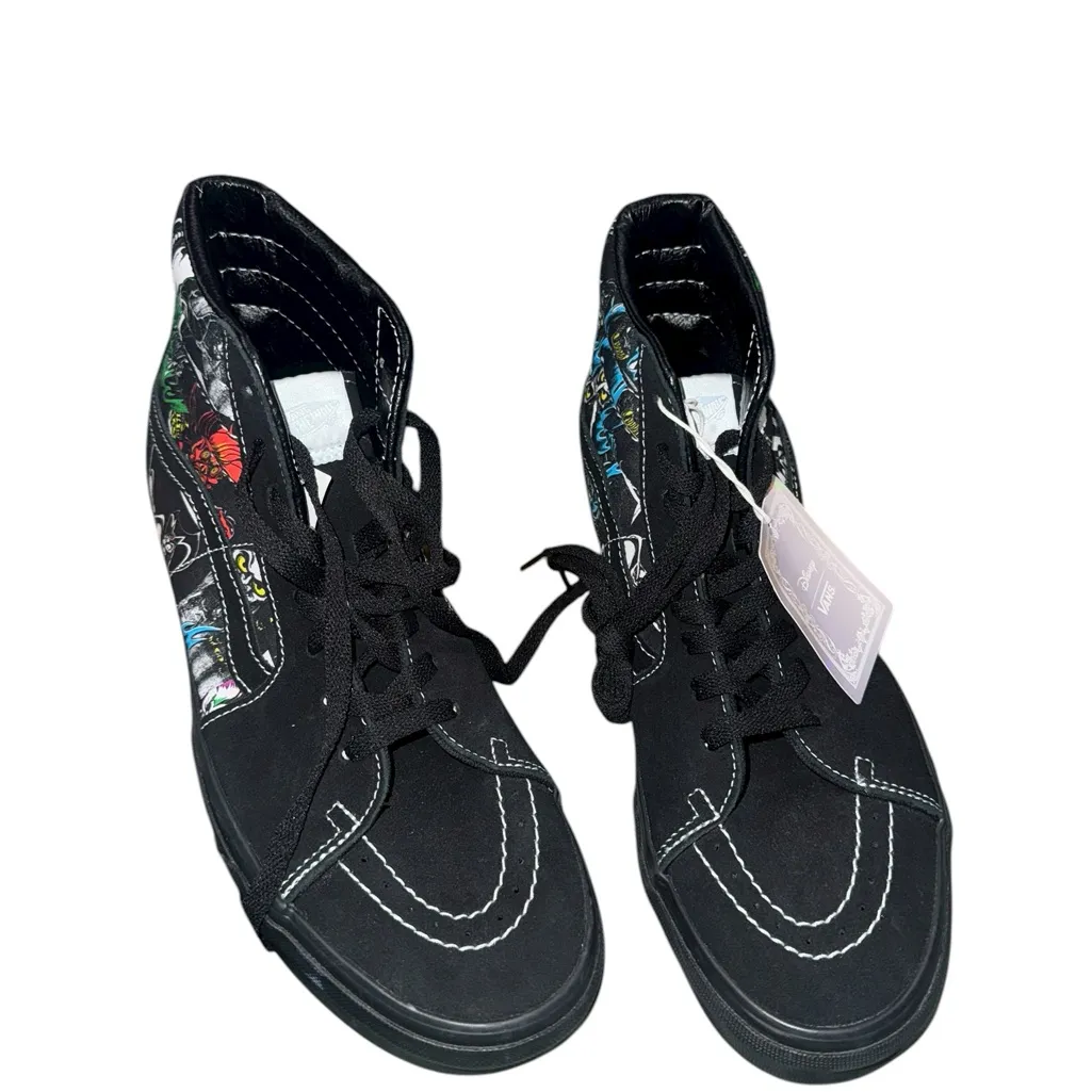 NWT Vans X Disney 100th Villains Sk8 Hi Shoes Black Sneakers M 9.5 W 11 - Image 8