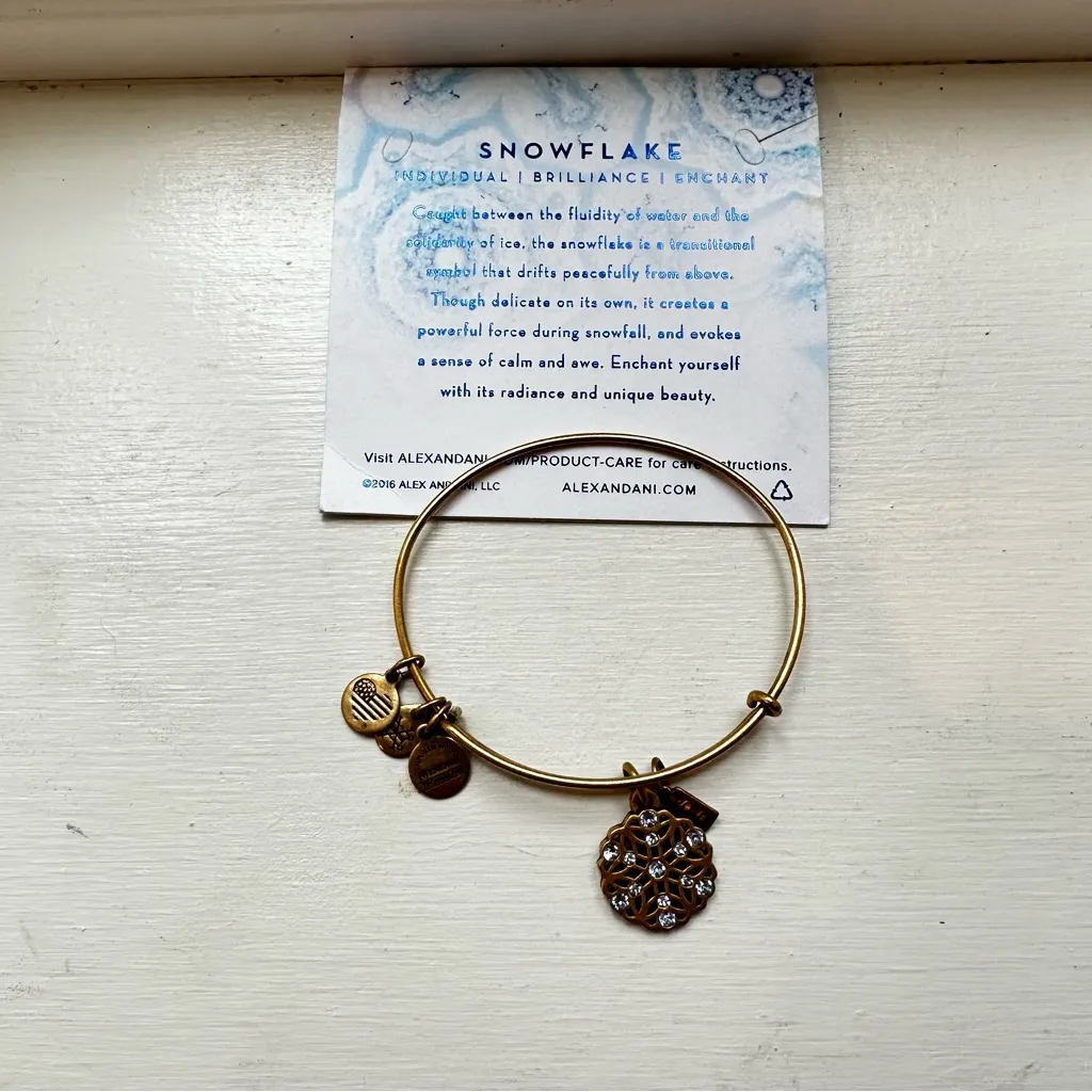 Alex and Ani ‘Snowflake’ worn 1 x - Image 2