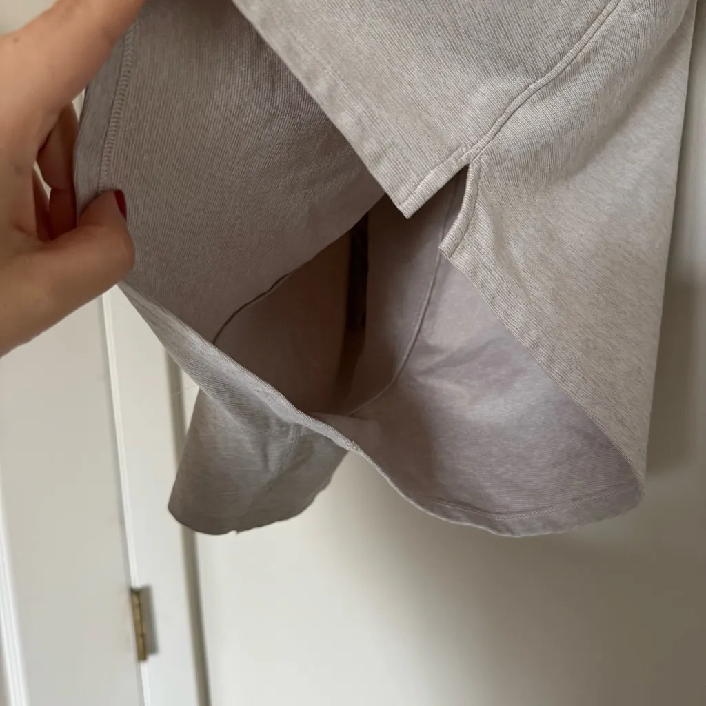 Outdoor Voices Sunday 3" Short Light Tan Beige High Rise Tie Waist Womens Size L - Image 7