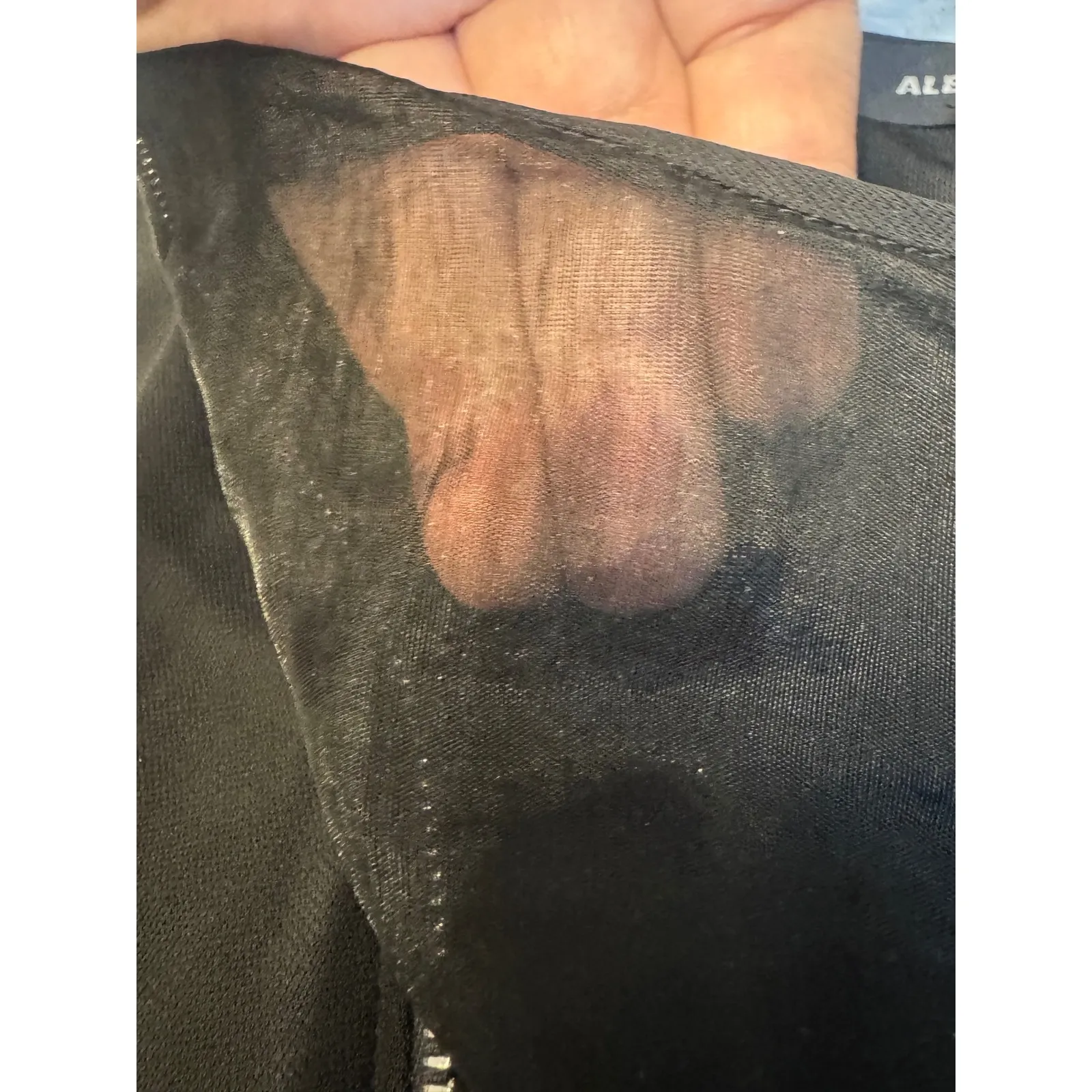 Alexander Wang Black Sleeveless Mini Dress Gold Zipper Detail Size 8‎ - Image 4