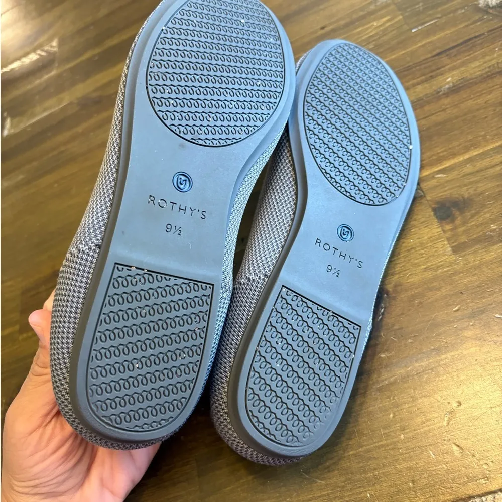 Rothy’s Gray Round Toe Flats Ballerina Comfort Shoes Womens 9 1/2 - Image 2