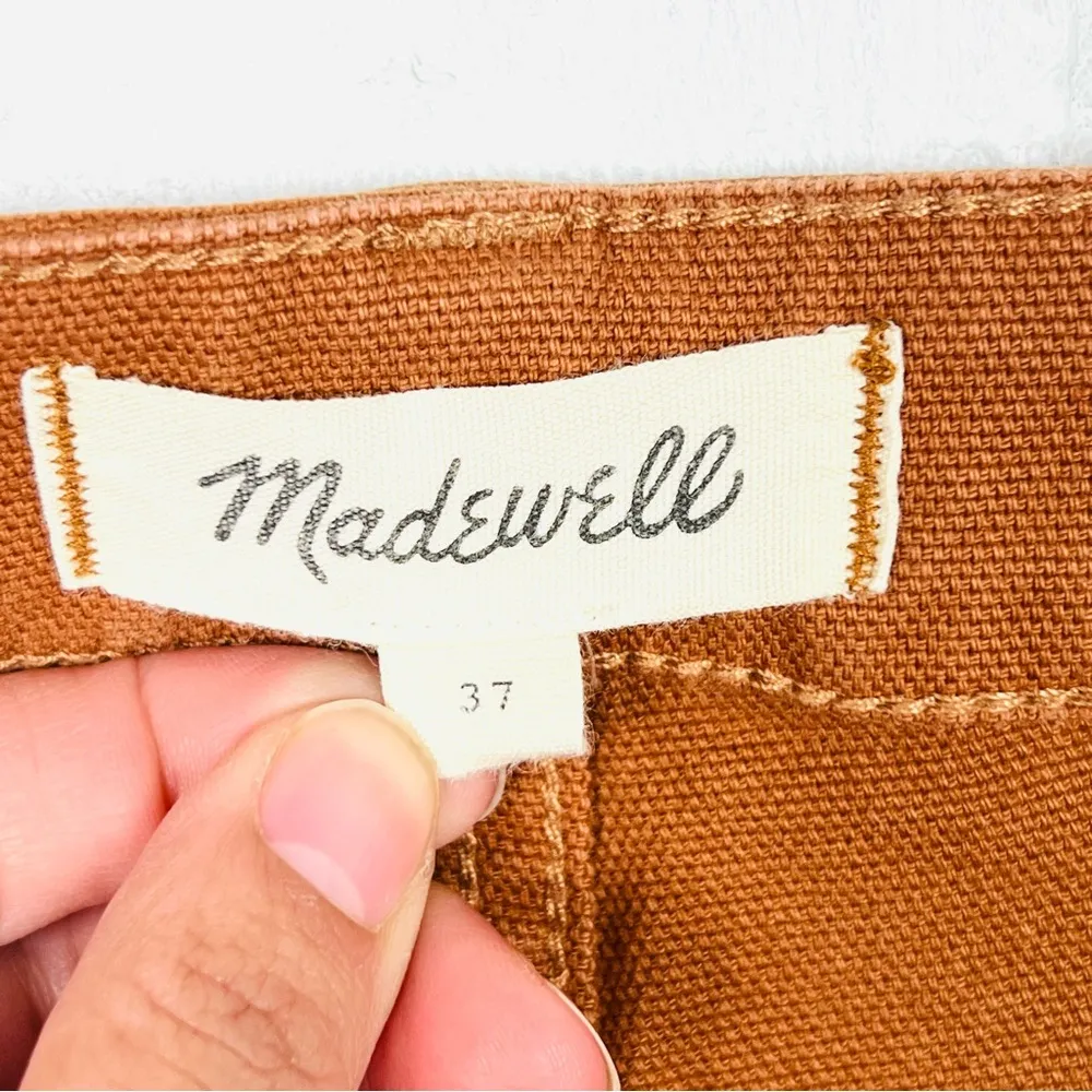 Madewell Emmett Wide-Leg Crop‎ Pants Burnt Sienna, Size 37 Style J8985 - Image 13