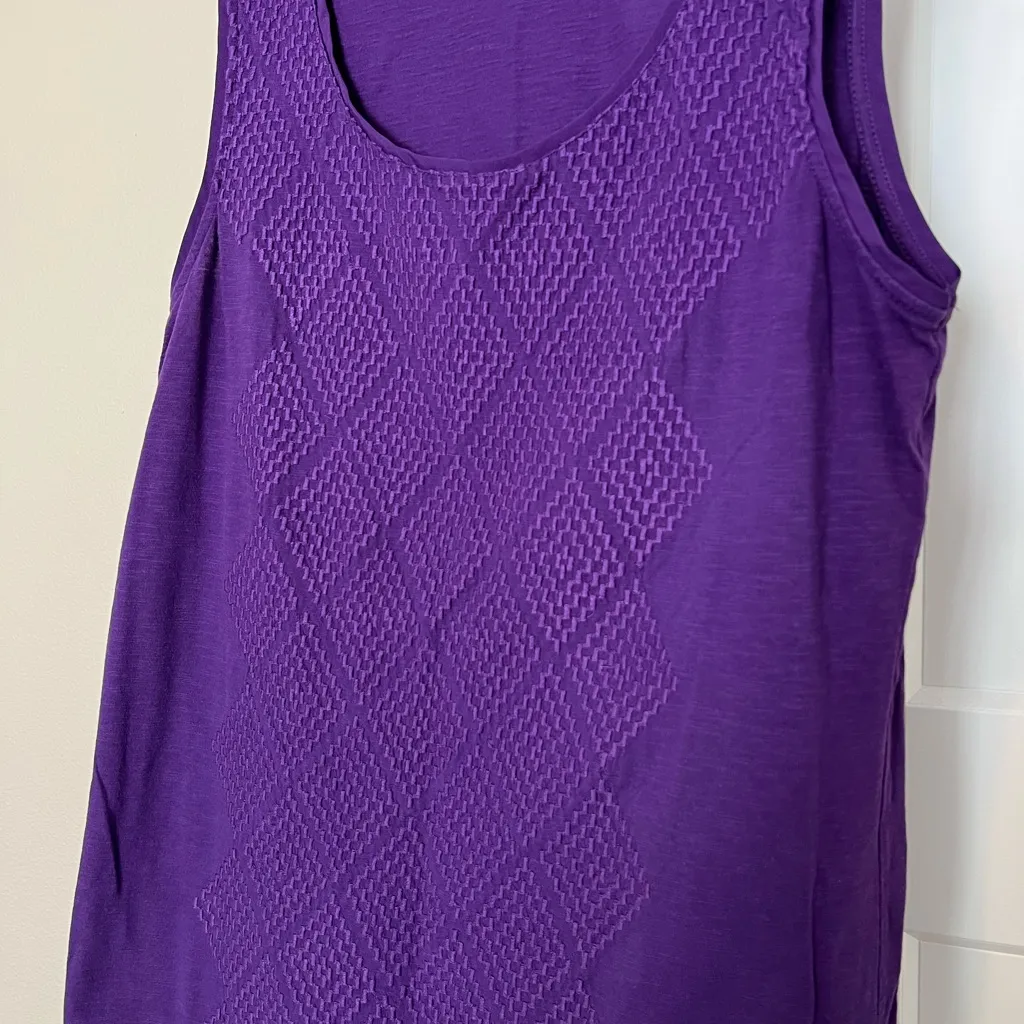 Coldwater Creek Vibrant Purple Textured Tank Top - Image 2