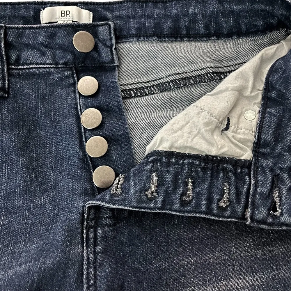 BP Button Fly Hi-Rise Fringe Hem Skinny Jeans, Sz 27 - Image 7