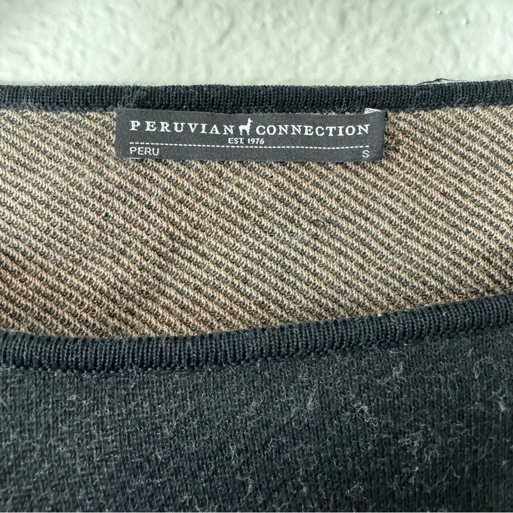 Peruvian Connection Filigree Pima Cotton Fitted Sheath Sweater Dress Size Small - Image 4