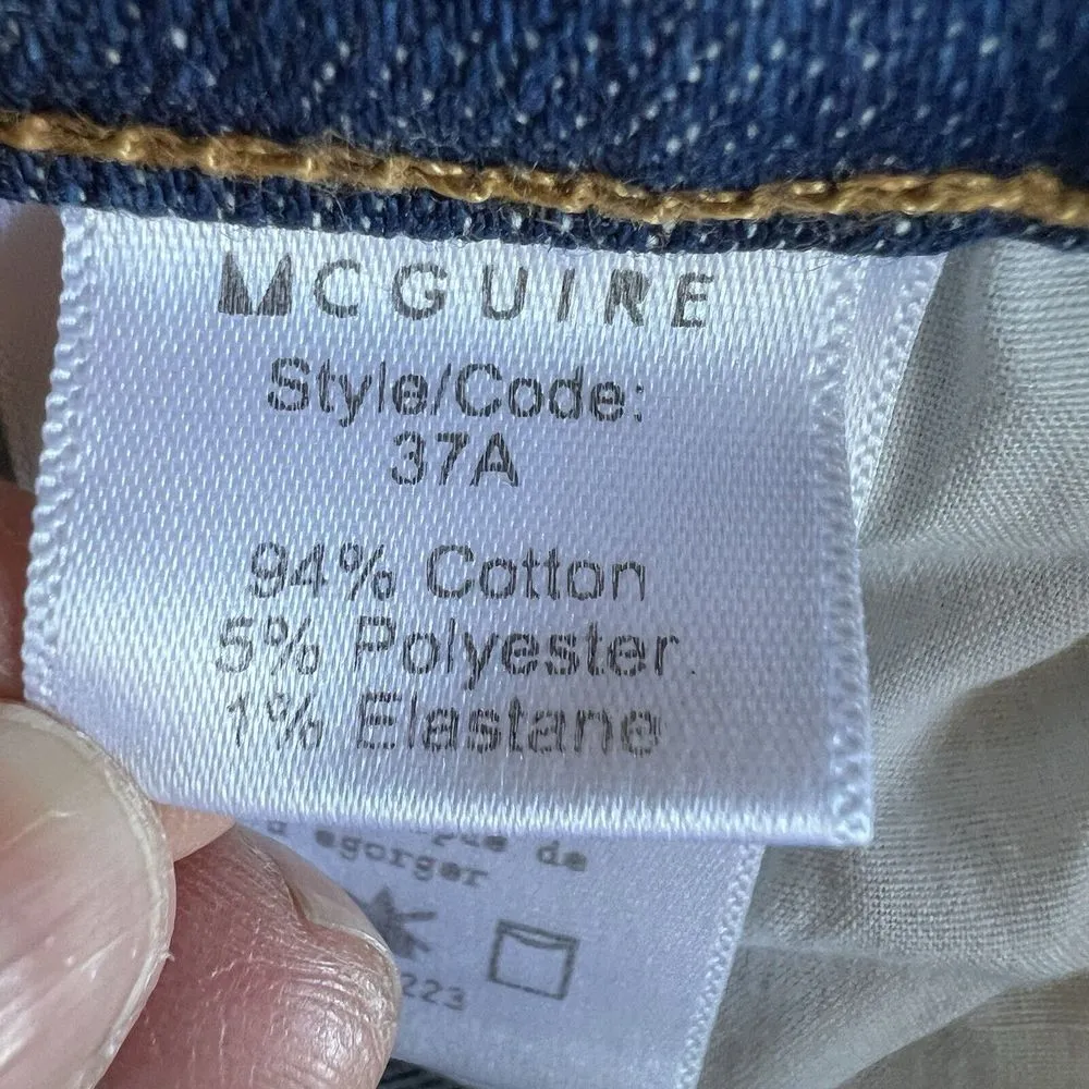 McGuire Cutoff Shorts Women Distressed Denim‎ Sz 30 Blue Raw Hem Booty Jean - Image 4