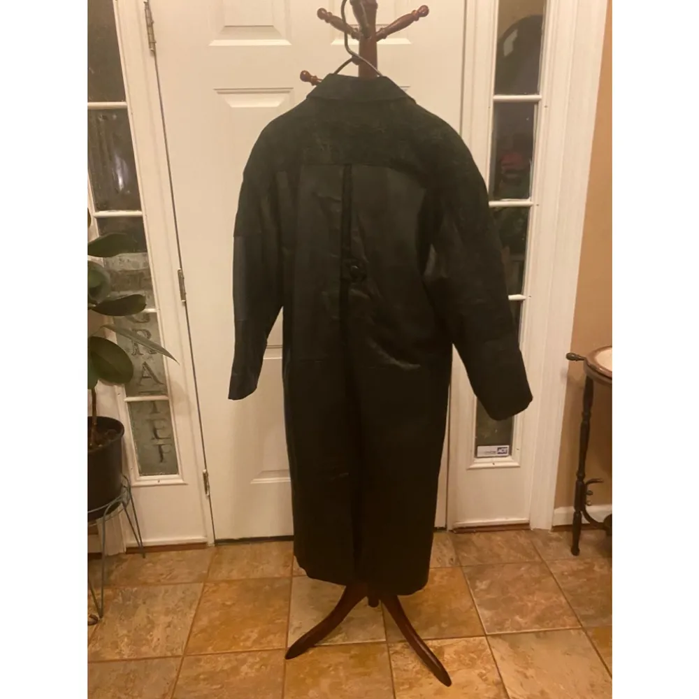 VINTAGE MARCO MARONI LEATHER TRENCH COAT SIZE M Black Size M - Image 8