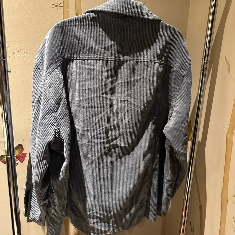 LOVE TREE Blue Gray Corduroy Boyfriend Jacket! - Image 2