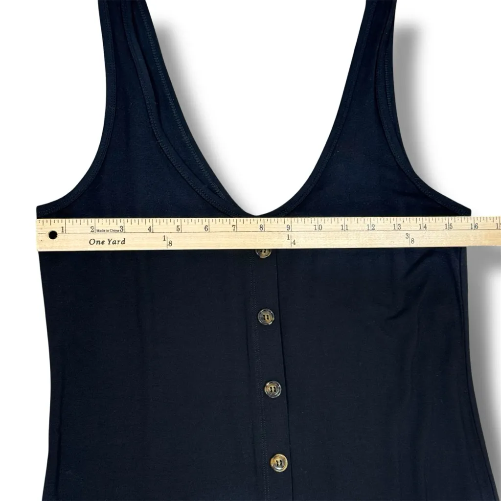 Karen Kane Alana Scoop Neck Sleeveless Button Down Maxi Dress Black Medium - Image 10