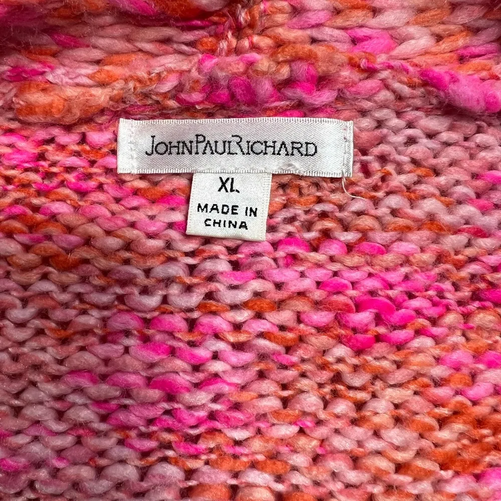 Neon Knit Cardigan XL Pink - Image 9