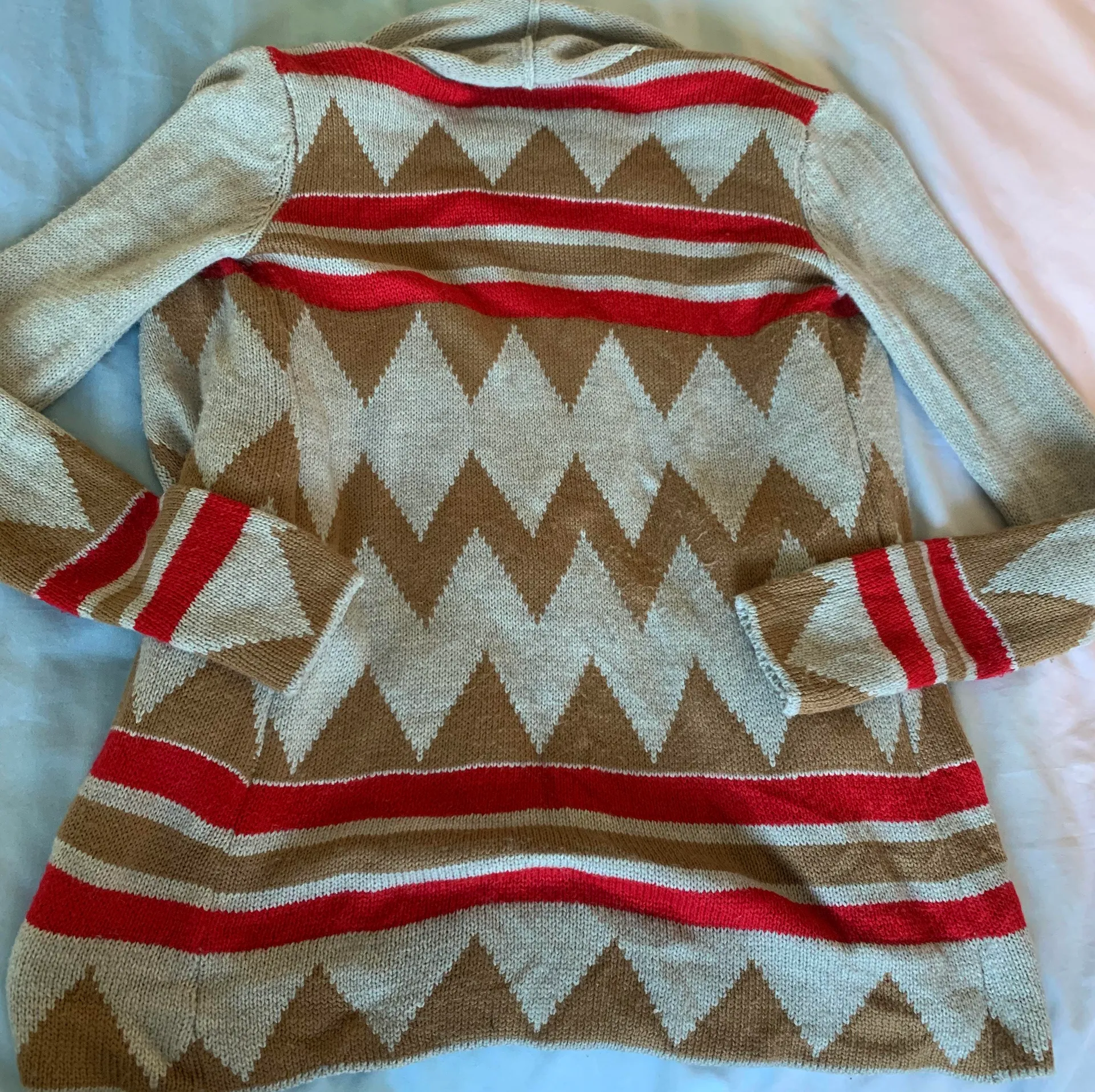 Waterfall Cozy Geometric Print Cardigan - Image 2