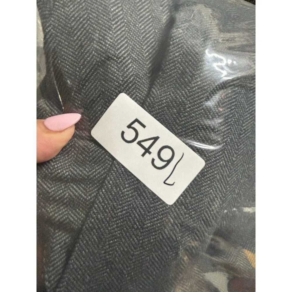 Eileen Fisher Small Black & gray Herringbone‎ Print Pull on Leggings - Image 9