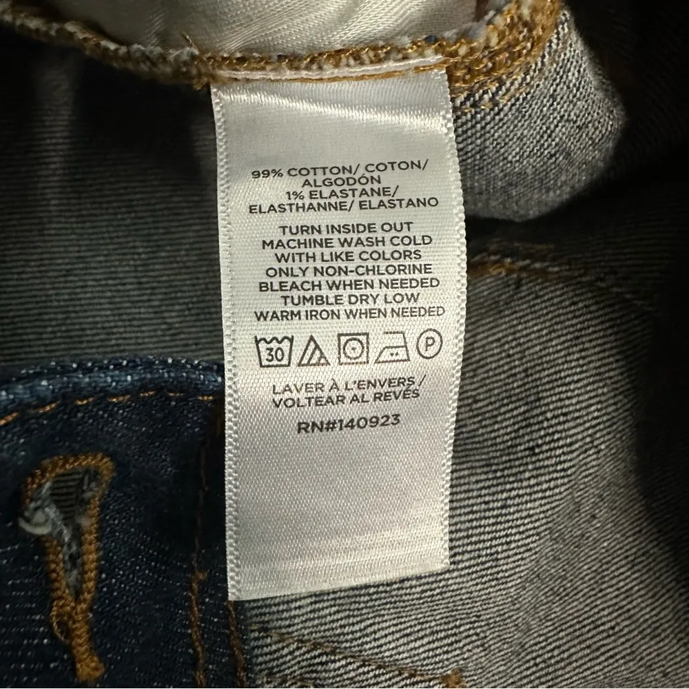 LOFT The Wide Leg Dark Rinse Trouser Denim High Rise Jean Sz 30/10 - Image 9