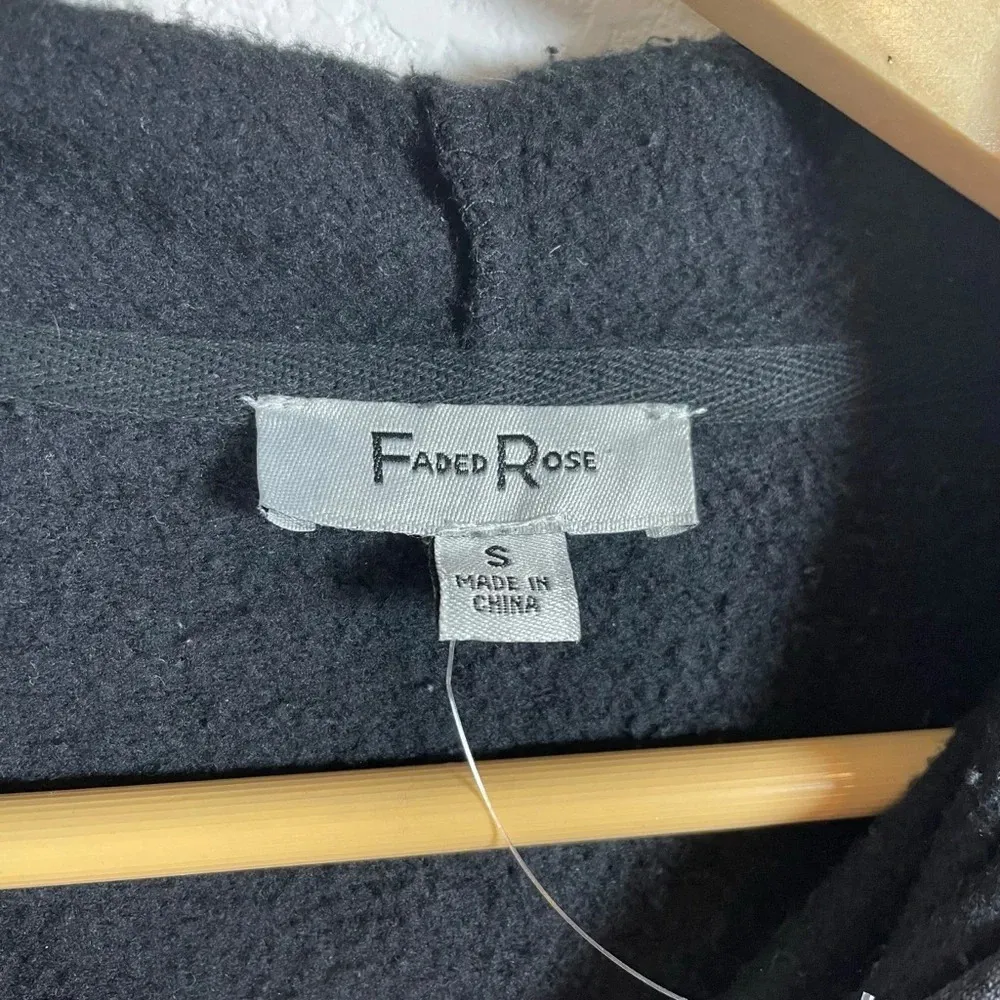 NWT Faded Rose Oversized Graphic Smiley Colorful Hoodie in Charcoal/Multi Size S Gray - Image 7