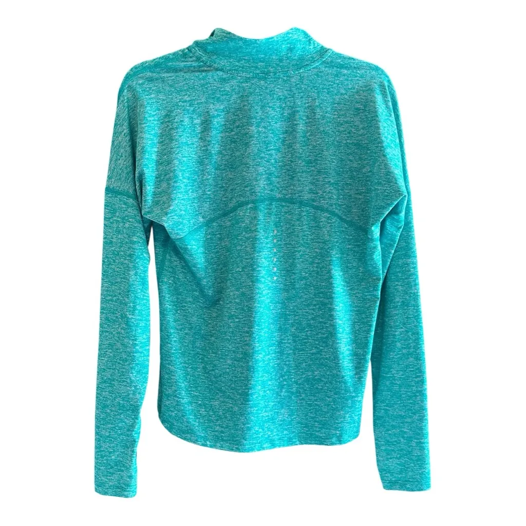 Nike Women's Teal‎ Quarter-Zip Sweatshirt - Image 2
