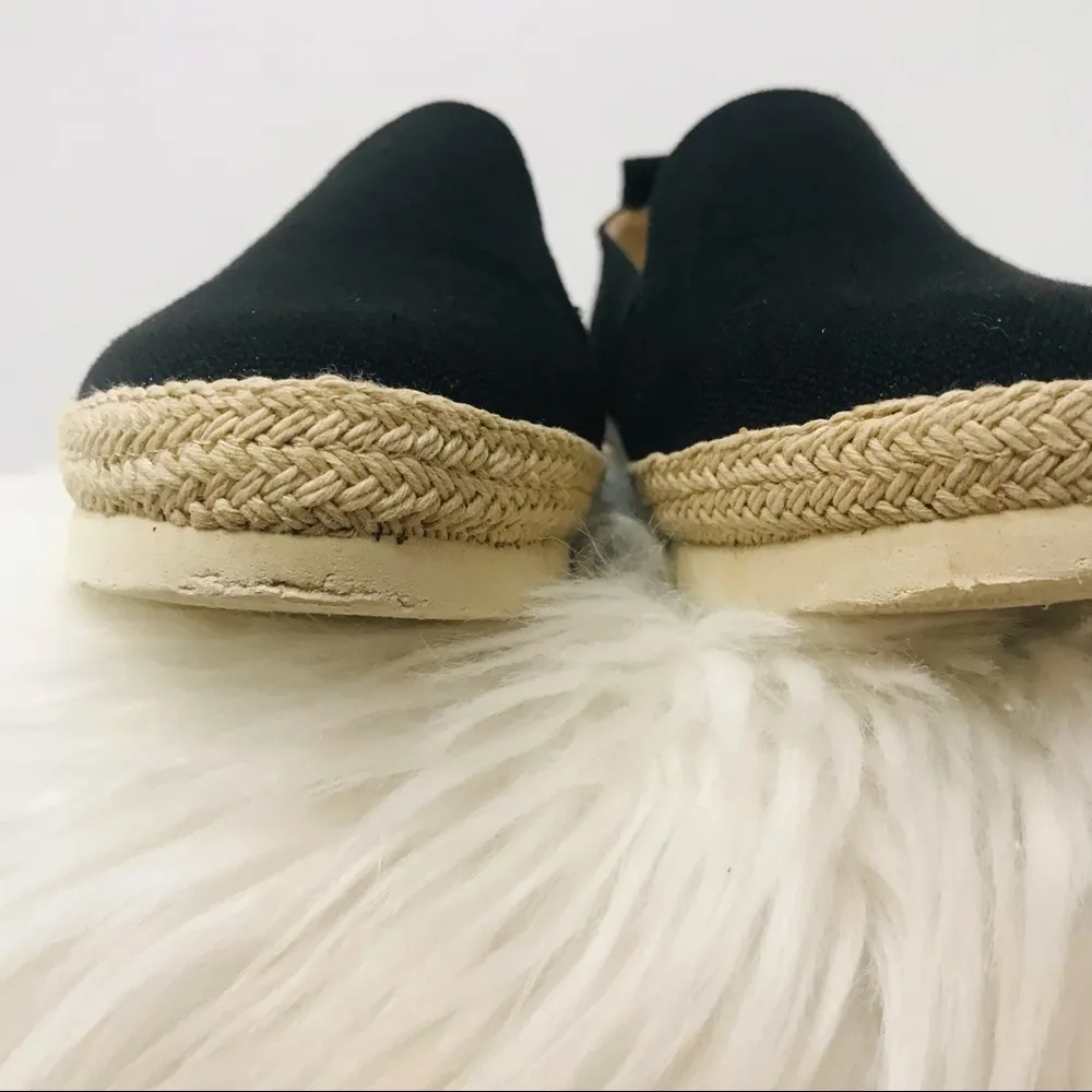 Journee Collection Leela Espadrille Slip On Sneaker Black Canvas Fabric 7 - Image 11