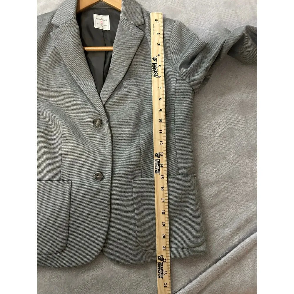 GAP The Academy Blazer Gray Heather Style Size 6 Professional - Image 5