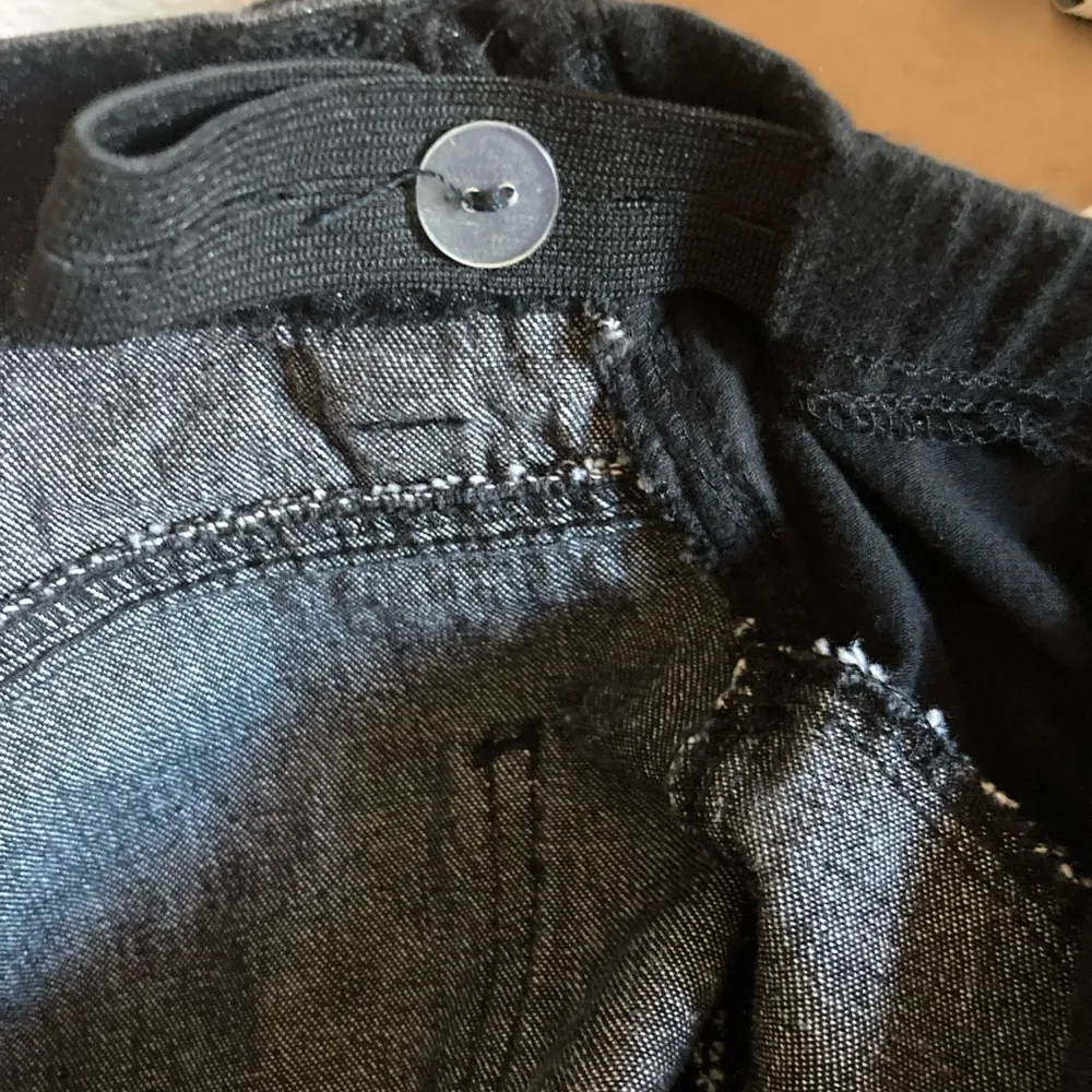 Maternity Black Denim Jeans Adjustable Waist Size 12/14 Bootcut 100% Cotton - Image 8