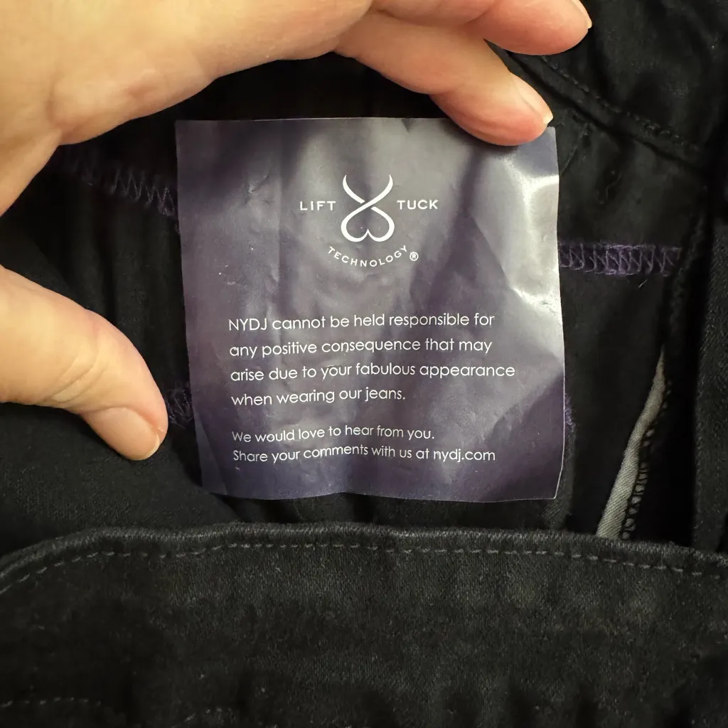 NYDJ New Lift & Tuck High Waist Bootcut Black Stretch Jeans Plus Size 16 - Image 13