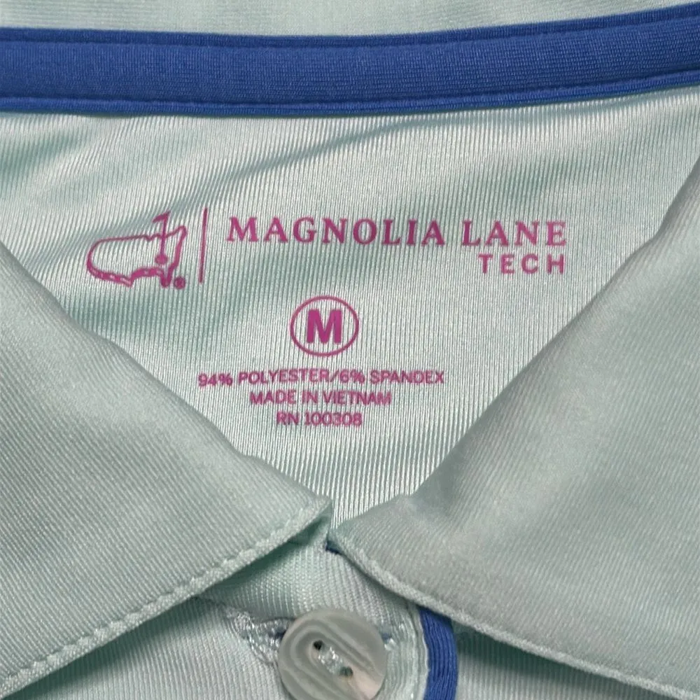 Masters Magnolia Lane Tech Performance Golf‎ Polo Blue Size Medium - Image 7