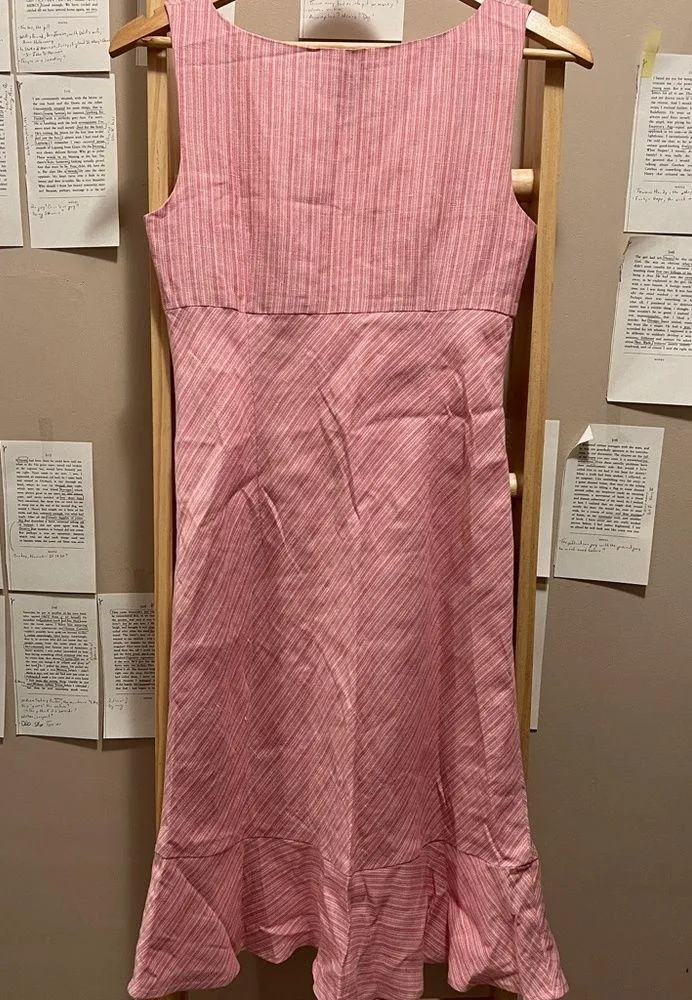 Cute Pink Striped Dress with Zipper on the Side NWT - Image 9