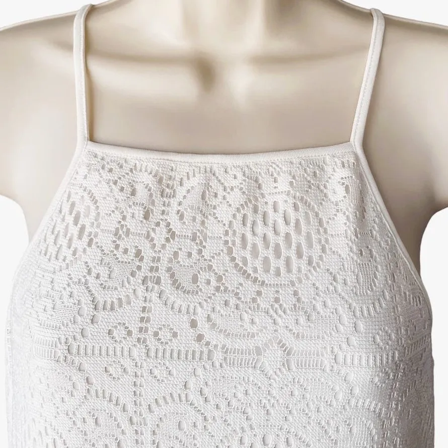 ULTRA FLIRT Sexy White Lace Bohemian Summer Boho Sundress Dress ~ Women's MEDIUM - Image 5