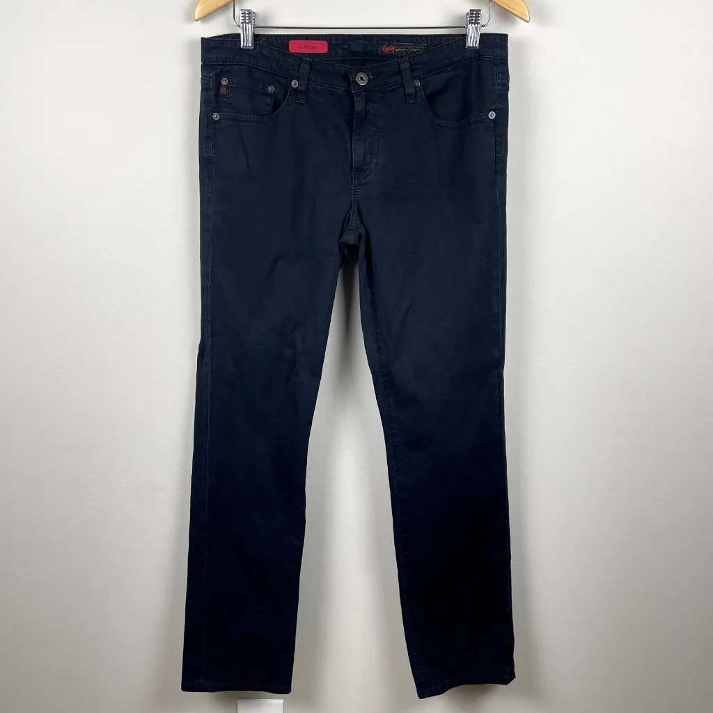 Adriano Goldschmied AG The Willow Slim Straight Leg Jeans Womens 31 Navy‎ Black - Image 14