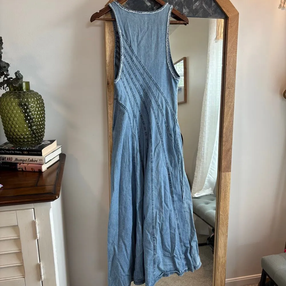 Free People Blue Jean Baby Maxi Dress - Image 7